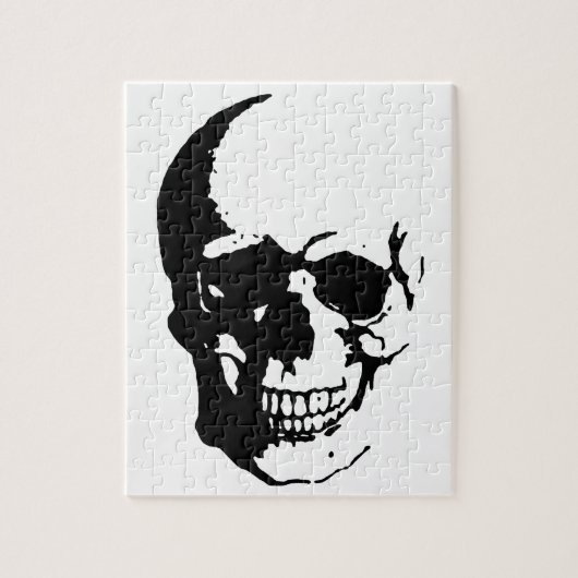 Skull - Black & White Metal Fantasy Art Legpuzzel (Verticaal)