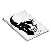 Skull - Black & White Metal Fantasy Art Notitieboek (Rechterzijde)