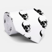 Skull - Black & White Metal Fantasy Art Stropdas (Opgerold)