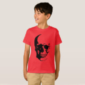 Skull - Black & White Metal Fantasy Art T-shirt (Voorkant volledig)