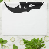 Skull - Black & White Metal Fantasy Art Theedoek (Gevouwen)