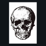 Skull Black White Pop Art Fantasy Art Heavy Metal Poster<br><div class="desc">Fantasy Art Skull Skeleton Poster Print - Black & White Heavy Metal Punk Rock College Art</div>