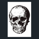 Skull Black White Pop Art Fantasy Art Heavy Metal Poster<br><div class="desc">Fantasy Art Skull Skeleton Poster Print - Black & White Heavy Metal Punk Rock College Art</div>