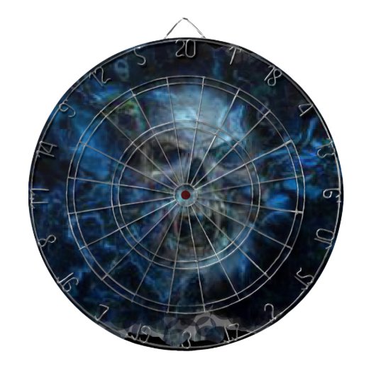 Skull blue blast Dartboard Dartbord (Voorkant)