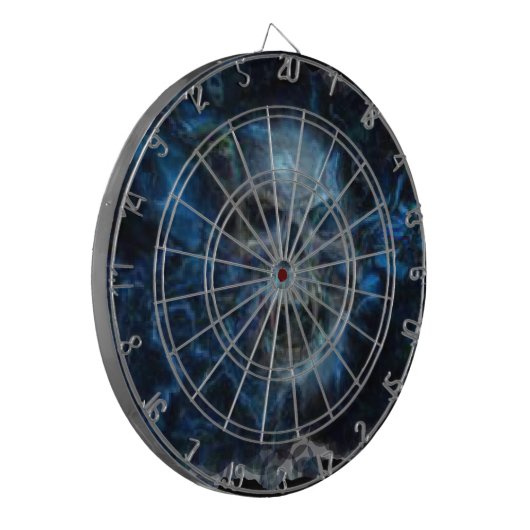 Skull blue blast Dartboard Dartbord (Voorkant Links)