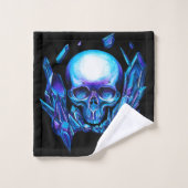 skull Blue chameleon Bad Handdoek (Wasdoekje)