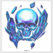 skull Blue chameleon Sticker (Vel)