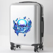 skull Blue chameleon Sticker (Koffer)