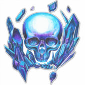 skull Blue chameleon Sticker (Voorkant)
