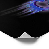 SKULL & BLUE FLAMES Aaryn Steele Art Poster (Hoek)