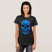 Skull Blue Skeleton Bones Party Perfect  Idea T-shirt (Voorkant volledig)