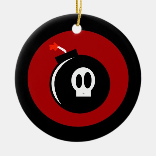 Skull Bomb Keramisch Ornament (Voorkant)