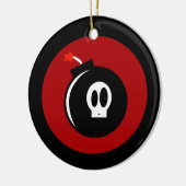 Skull Bomb Keramisch Ornament (Links)