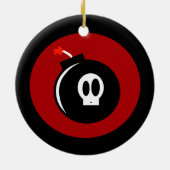 Skull Bomb Keramisch Ornament (Achterkant)