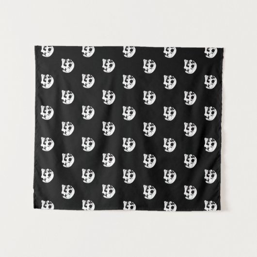 Skull Bone Patroon II Wandkleed (Voorkant (horizontaal))