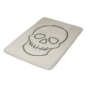 Skull - Bone White en Bat Black Badmat (Gekanteld)