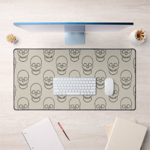 Skull - Bone White en Bat Black Bureaumat