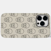 Skull - Bone White en Bat Black Case-Mate iPhone Case (Achterkant (horizontaal))