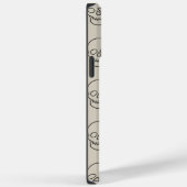 Skull - Bone White en Bat Black Case-Mate iPhone Case (Achterkant / Rechts)