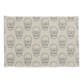 Skull - Bone White en Bat Black Kussensloop (Achterkant-Rechts)