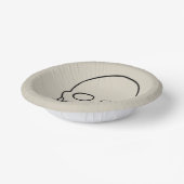Skull - Bone White en Bat Black Papieren Kommen (Gebogen)