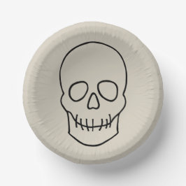 Skull - Bone White en Bat Black Papieren Kommen