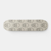 Skull - Bone White en Bat Black Persoonlijk Skateboard (Horizontaal)