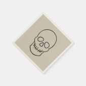 Skull - Bone White en Bat Black Servet (Hoek)