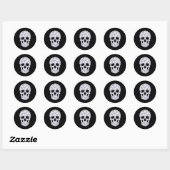 Skull Boo Ghost Funny Boo Ghosts Halloween Costume Ronde Sticker (Vel)