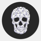 Skull Boo Ghost Funny Boo Ghosts Halloween Costume Ronde Sticker (Voorkant)