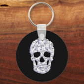 Skull Boo Ghost Funny Boo Ghosts Halloween Costume Sleutelhanger (Voorkant)
