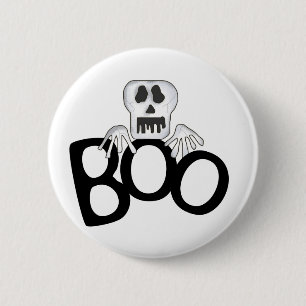 Skull Boo Ronde Button 5,7 Cm