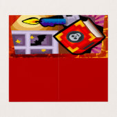 Skull Book Candle Bat Star Classroom Exchange Card Visitekaartje (Buitenkant ongevouwen)