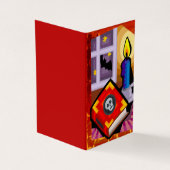 Skull Book Candle Bat Star Classroom Exchange Card Visitekaartje (Buitenkant)