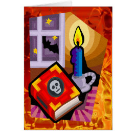 Skull Book, Candle Stick en Bat Outside