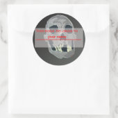 Skull Bookplate Ronde Sticker (Tas)