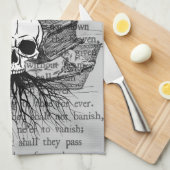 Skull & Books Kitchen Towel Theedoek (Quarter Fold)