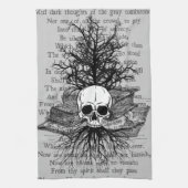 Skull & Books Kitchen Towel Theedoek (Verticaal)
