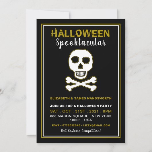 Skull & Botten, Gold Halloween Party (Voorkant)