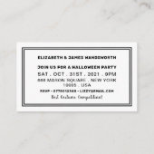 Skull & Botten, Halloween Party Ticket Invitation Informatiekaartje (Achterkant)