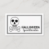 Skull & Botten, Halloween Party Ticket Invitation Informatiekaartje (Voorkant)