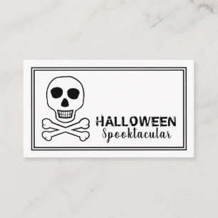 Skull & Botten, Halloween Party Ticket Invitation Informatiekaartje