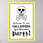 Skull & Botten, Halloween Welcome Sign Poster (Voorkant)