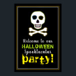 Skull & Botten, Neon Halloween Welcome Sign Poster<br><div class="desc">Dit Halloween-welkomstteken is perfect voor iedereen die een Halloween-viering plant. Het ontwerp is voorzien van een ontwerp van schedel en botten en is afgewerkt met de bijbehorende bewerkbare tekst. Dit gotische ontwerp kan worden aangepast aan uw speciale evenement en zal het perfecte decor zijn voor alle Halloween-feesten, inclusief verjaardagsfeestjes, vrijgezellenpartijen...</div>
