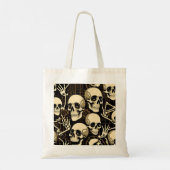 Skull botten skateboard tote bag (Achterkant)
