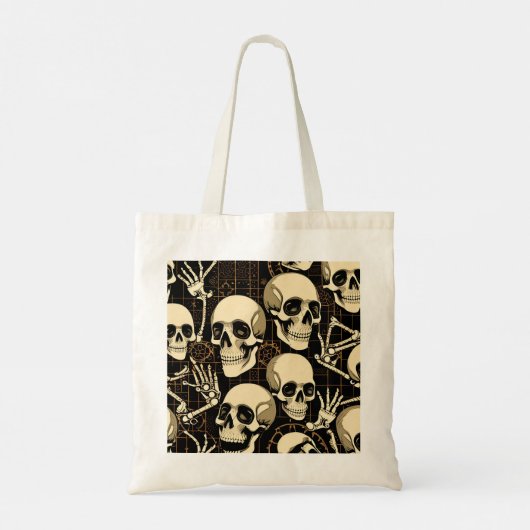 Skull botten skateboard tote bag (Achterkant)