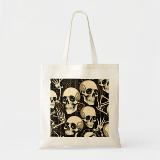 Skull botten skateboard tote bag