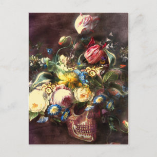 Skull Bouquet Briefkaart