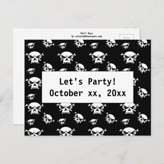 Skull Boys Briefkaart (Voorkant / Achterkant)