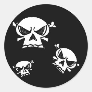 Skull Boys van Justyn Johnson Ronde Sticker
